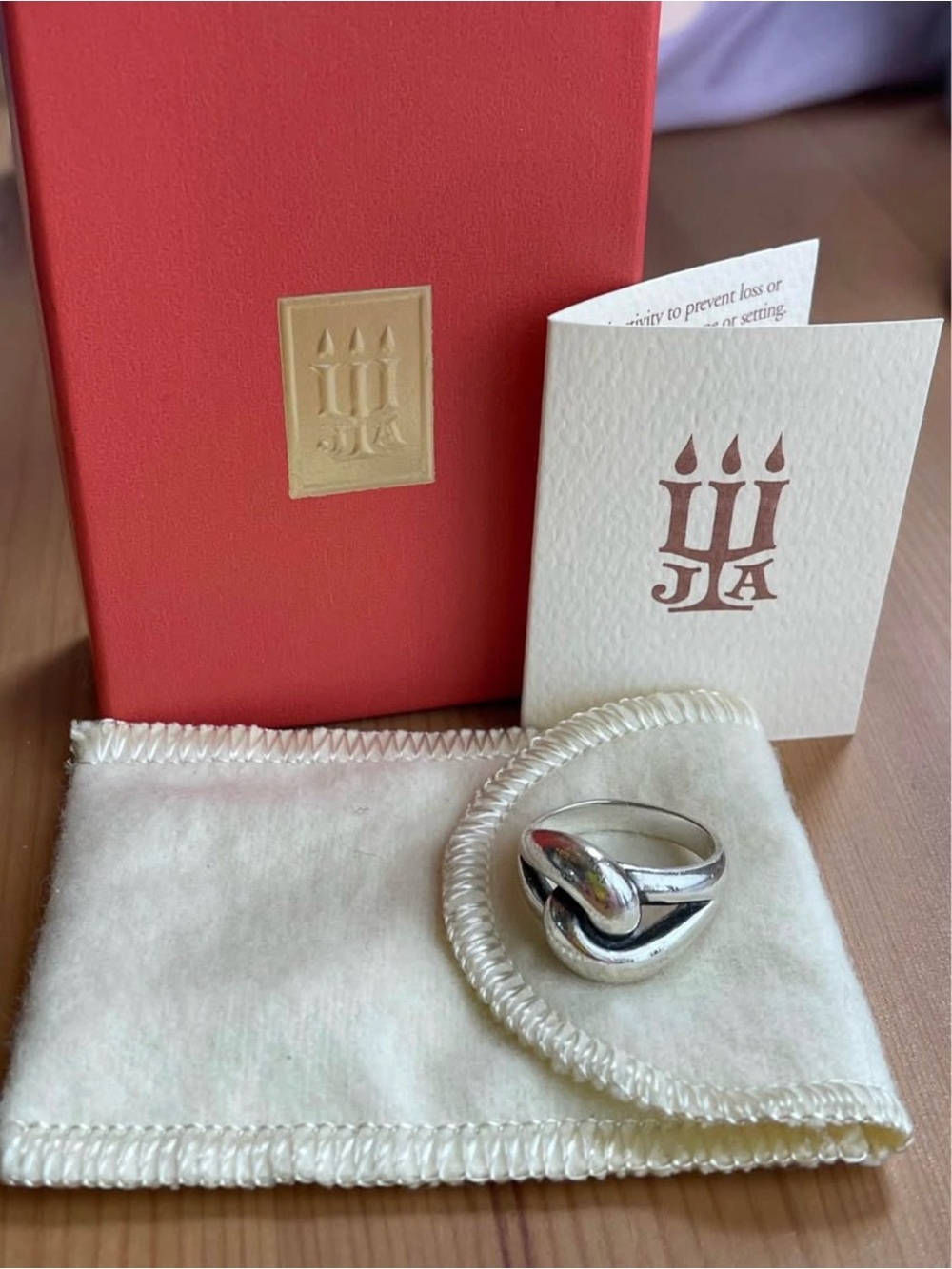 Retired James Avery Silver Dome Interlocking Ring